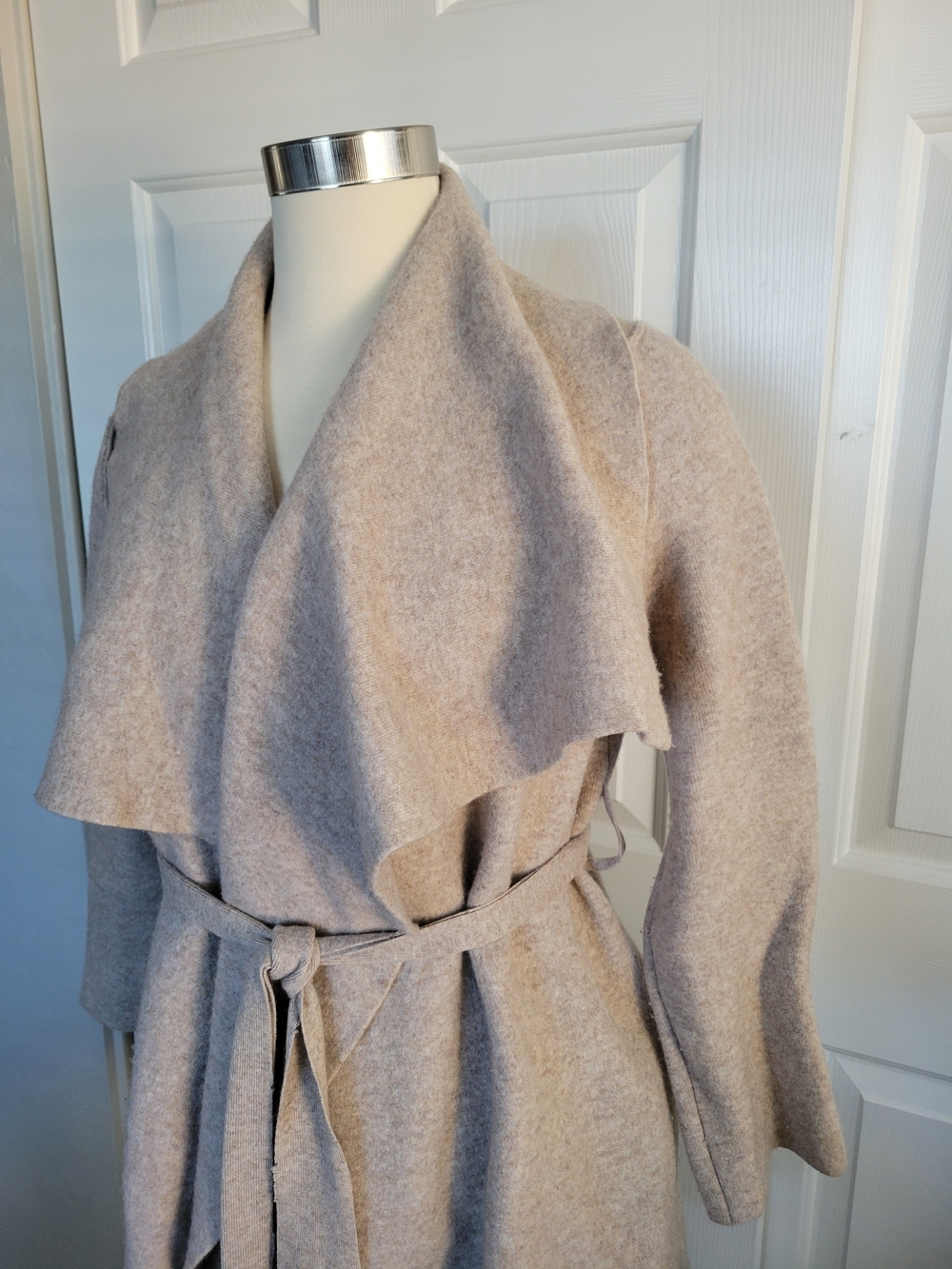 Cuyana Cream Wrap Sweater Coat - Picture 4 of 9